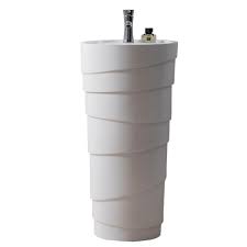 James Martin Vanities Quebec Solid Surface Pedestal Sink In Bright White 127 V17 5 Bw The Home Depot Pedestal sinks are a smart way to add style and space to a bathroom.