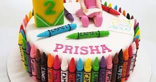 2nd Birthday Fresh Cream Birthday Cake Designs For 2 Year Old Boy With Name Crayons Drawing Theme Customized Cake For Girl S 2nd Birthday In Pune Girl Cakes Cake Fondant Wedding Cakes