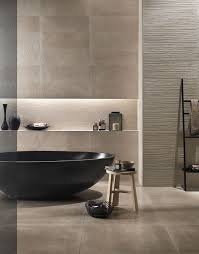 A tan and taupe bathroom clad with tiles of various sizes, a. Modern Bathroom Designs With Soft And Neutral Color Decor Ideas Nkdesigns Net
