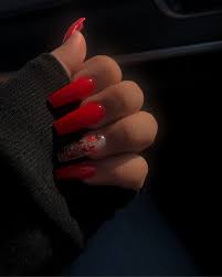 Red Butterfly Nails Acrylic Nails Coffin Short Red Acrylic Nails Pink Acrylic Nails The use of red coffin acrylic nails only ups the ante on this fantastic look, shared by instagram user. acrylic nails coffin