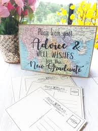 Graduation Advice Sign Travel Themed Graduation Centerpieces Etsy Graduation Party Themes Graduation Party Diy Graduation Guest Book