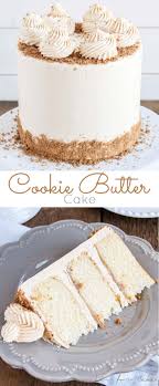 This Cookie Butter Cake Pairs Fluffy Vanilla Cake With A Sweet Cookie Butter Frosting And Crushed Speculoos Cookies For Some Desserts Cake Recipes Biscoff Cake