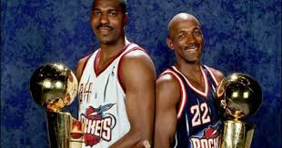 Hakeem Olajuwon Clyde Drexler Houston Rockets Nba Champions