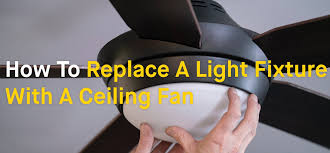 Turn off the electricity to the ceiling fan by switching off the power at the breaker or fuse 3. How To Replace A Ceiling Fan With A Light Fixture Warisan Lighting