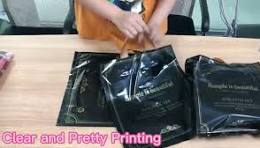 Custom Wholesale Modern Carry Many Items Black Plastic Bags ...