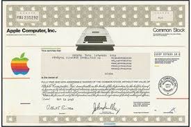Back of stock certificate template. Apple Computer Inc Certificate One Share 13 9 1985 235292 With The Image Of The Legendary A