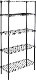 Check spelling or type a new query. Amazon Com Amazon Basics 5 Shelf Adjustable Heavy Duty Storage Shelving Unit 350 Lbs Loading Capacity Per Shelf Steel Organizer Wire Rack Black 36l X 14w X 72h Home Kitchen