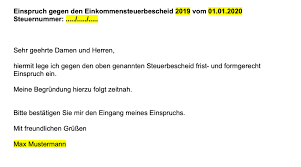 Check spelling or type a new query. Einspruch Zum Steuerbescheid Beim Finanzamt Einlegen So Geht S