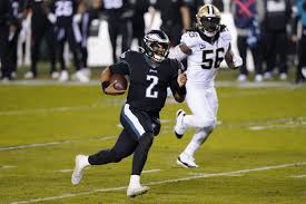 Action news was the only media outlet there thursday as the eagles wide receiver during last sunday's game, jeffery dropped a pass that was intercepted by new orleans saints corner marshon lattimore. Jalen Hurts Helps Eagles Beat Saints 24 21