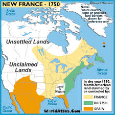 New France Map 1750 Information Page Canada History Canadian History American History