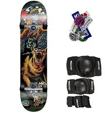 Kids Pro Skateboard Package Deal Blind Mad Dog Complete Bullet Full Pad Set And Stickers
