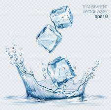 Transparent Vector Water Splash And Ice Cubes On Light Background Ice Cube Drawing Aqua Art Water Splash Vector