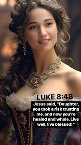 The Healing of the Woman with the Issue of Blood (From Matthew 9:20-22,  Mark 5:25-34, and Luke 8:43-48) In a large crowd, there was a woman who had  suffered from a bleeding