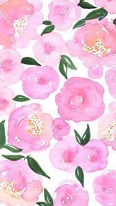 Pink Floral Watercolor Phone Background Works For Iphone 6 Etsy Floral Watercolor Floral Wallpaper Flower Wallpaper