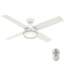 Using a home depot ceiling light in any room in the house enhances the components of the interiors. Hunter Dempsey 52 In Led Indoor Outdoor Fresh White Ceiling Fan With Light Kit And Remote 59252 The Home Depot