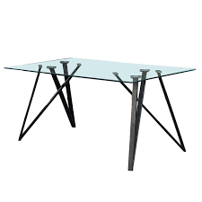 A gallery of our black powder coated metal table legs and metal table bases. Glass Dining Table With Black Metal Legs Seats 6 Dax Furniture123