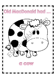 Cow get more coloring pages from www.supersimplelearning.com © super simple learning 2014 animal coloring pages my name is from super simple learning. Activity Part 1 4 Pages Related To Song Old Macdonald Had A Farm Esl Worksheet By Teacher2009