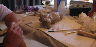 Painting and sculpting art lessons by Carmen Perdomo, artist in Ticino