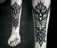 Totem tattoo studios, shamokin dam, pennsylvania. Tribal Style Black Ink Antic Totem Tattoo On Arm Tattooimages Biz