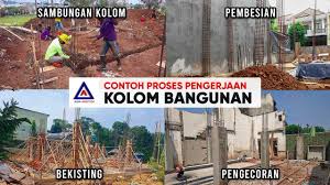 Unix kolom pipih rumah 2 lantai pondasi beton. Contoh Contoh Proses Pengerjaan Struktur Kolom Bangunan Youtube