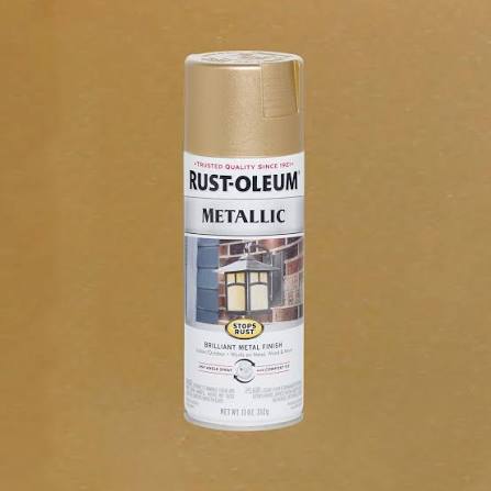 Rust-Oleum 286524 Stops Rust Metallic Spray Paint, 11 Oz, Warm Gold