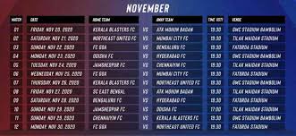 Roy krishna scored the first goal of the isl 2020/21 season and his strike in the 67th minute was enough for atk mohun bagan to. Indian Super League 2020 21 Schedule Atk Mohun Bagan Take On Kerala Blasters In Season Opener