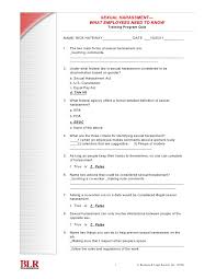 2011 Sexual Harassment Awareness Test