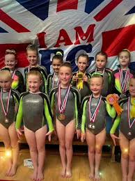 Jumping for joy! The Academy of Gym gymnasts'