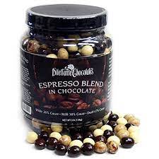 Amazon Com Chocolate Covered Espresso Bean Blend Jar Made With All Natural Ingredients 3 Pound Bulk Jar Features White Milk And Dark Chocolate By Dilettante Chocolates Candy And Chocolate