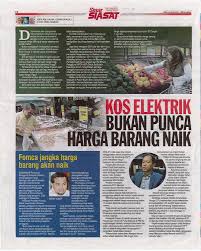 Siti khairizan farhana binti mohammad jafni. Kos Elektrik Bukan Punca Harga Barang Naik Universiti Putra Malaysia