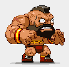 Pixel Zangief Street Fighter Art Street Fighter Characters Pixel Art