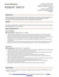 crew member resume samples qwikresume