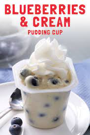 Blueberries Cream Pudding Cups Dessert Recipes Easy Recipes Desserts