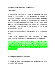 Forms of imperative sentences and examples. Using The Imperative Form In Sentences Sentence Linguistics Question