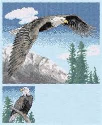 8.4in wide x 4.9in high (21.2cm wide x 12.3cm high) • 14 colours, dmc numbers given • uses full cross stitches. Pinterest Cross Stitch Eagle Patterns Free Bing Images Cross Stitch Animals Cross Stitch Cross Stitch Bird