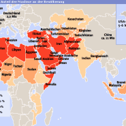 Doch auf der karte sind. Islam Karte Muslime Rund Um Den Erdball Feuilleton Faz