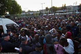 Une centaine de personnes y habite. Paris Shanty Town Housing 2 500 Migrants Is Torn To Ground Daily Mail Online