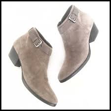 Aquatalia Taupe Beige Suede Ankle Sz 9 Booties New