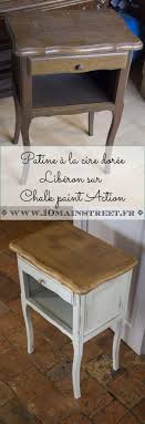 Patine A La Cire Doree Sur Chalk Paint Action Conclusion Sur Le Chevet Action Chalk Chev Relooking De Mobilier Relooker Meuble Relooking Meuble