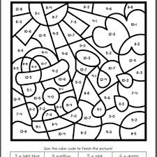 Spring Color By Number Worksheets Math Coloring Number Worksheets Maths Colouring Sheets