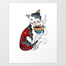 The best gifs are on giphy. Coffee Cat Art Prints For Any Decor Style Society6
