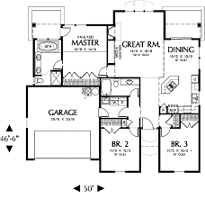 This craftsman house plan has 2 bedrooms, 2 bathrooms, and a garage. Traditional Style House Plan 3 Beds 2 Baths 1500 Sq Ft Plan 48 275 Eplans Com