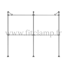 Porte Vetements Mural Double Portant Vetement Rangement Interieur Agencement Magasin