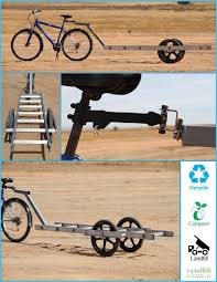 Uc Merced Recycling And Sustainability Has Made A Bike Trailer Out Of A Ladder We Use This Daily To Pick Up Loads Of Bike Trailer Bicycle Trailer Bike Camping
