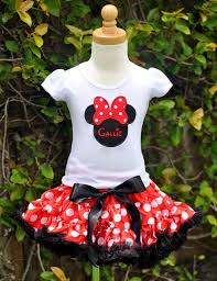 Red Birthday Dress For 1 Year Old Girls Birthday Minnie Mouse Inspired Red Black Pettiskirt Set Girls Minnie Mouse Dress Girl Birthday Baby Birthday Party