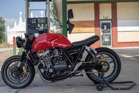 The original dual shock setup had to make place for a sing shock setup, which comes from a 2005 ducati multristrada 1000ds. 1994 Honda Cb 1000 Cafe Racer Big One Cbr1000rr Custom Cafe Racer Motorcycles For Sale Custom Cafe Racer Cafe Racer Cafe Racer Design