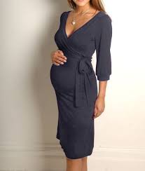 Maternity Wrap Dress Stretch 3 4 Sleeve Grey Front Tie V Neck Large Xlarge Nwt Trendy Moms And Babies Stylish Maternity Pregnancy Outfits Baby Shower Dre