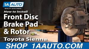 The style of driver and type of mileage (city vs highway) will have some impact on life of brakes. How To Replace Brake Rotor 98 03 Toyota Sienna Youtube