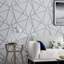 Kids gray geometric mountainscape and hot air balloon wallpaper mural. Dark Gray Luxury Geometric Wallpaper Roll Black Gray Modern Design Bedroom Living Room Background Home Decor Wallpapers Aliexpress
