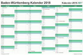 Gesetzliche feiertage nicht gesetzliche feiertage brückentage lange wochenenden Kalender 2018 Baden Wurttemberg